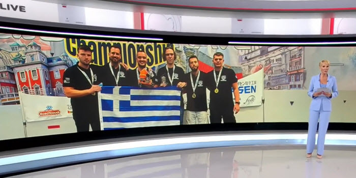 TV reportage featuring the GOLD MEDAL won by Digital Systems’ students at the World Robotics Championship 2026